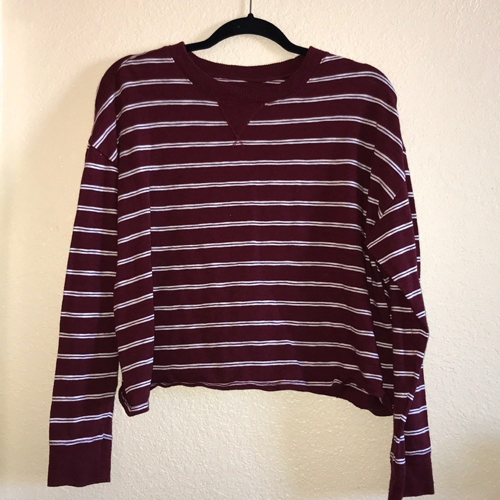 Hollister red and white striped shirt!